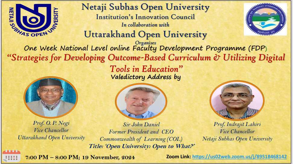 Course: One Week National-Level Online Faculty Development Programme ...